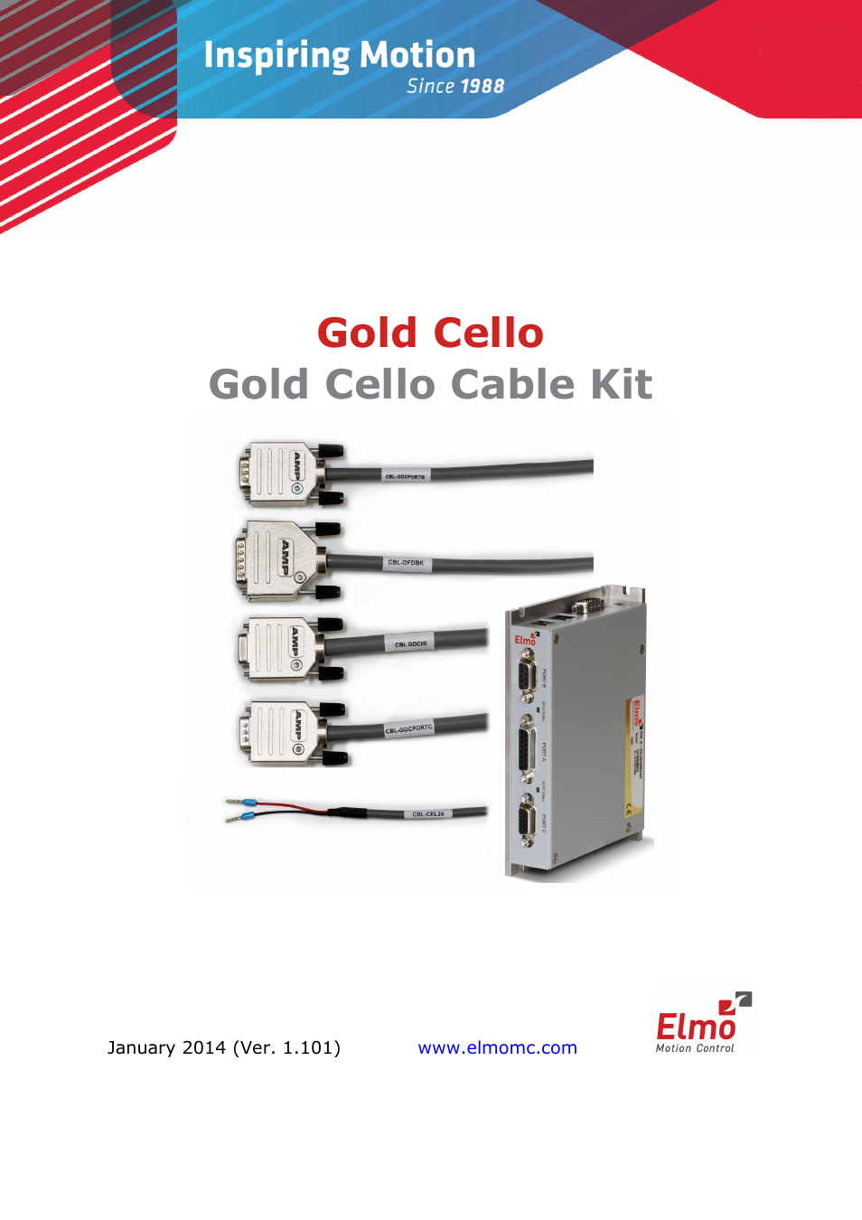 ElmoMC Gold Line Digital Servo Drives-Gold Cello Cable Kit User Manual | 15 pages
