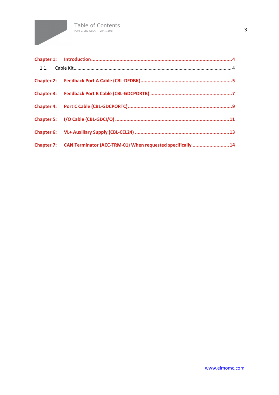ElmoMC Gold Line Digital Servo Drives-Gold Cello Cable Kit User Manual | Page 3 / 15