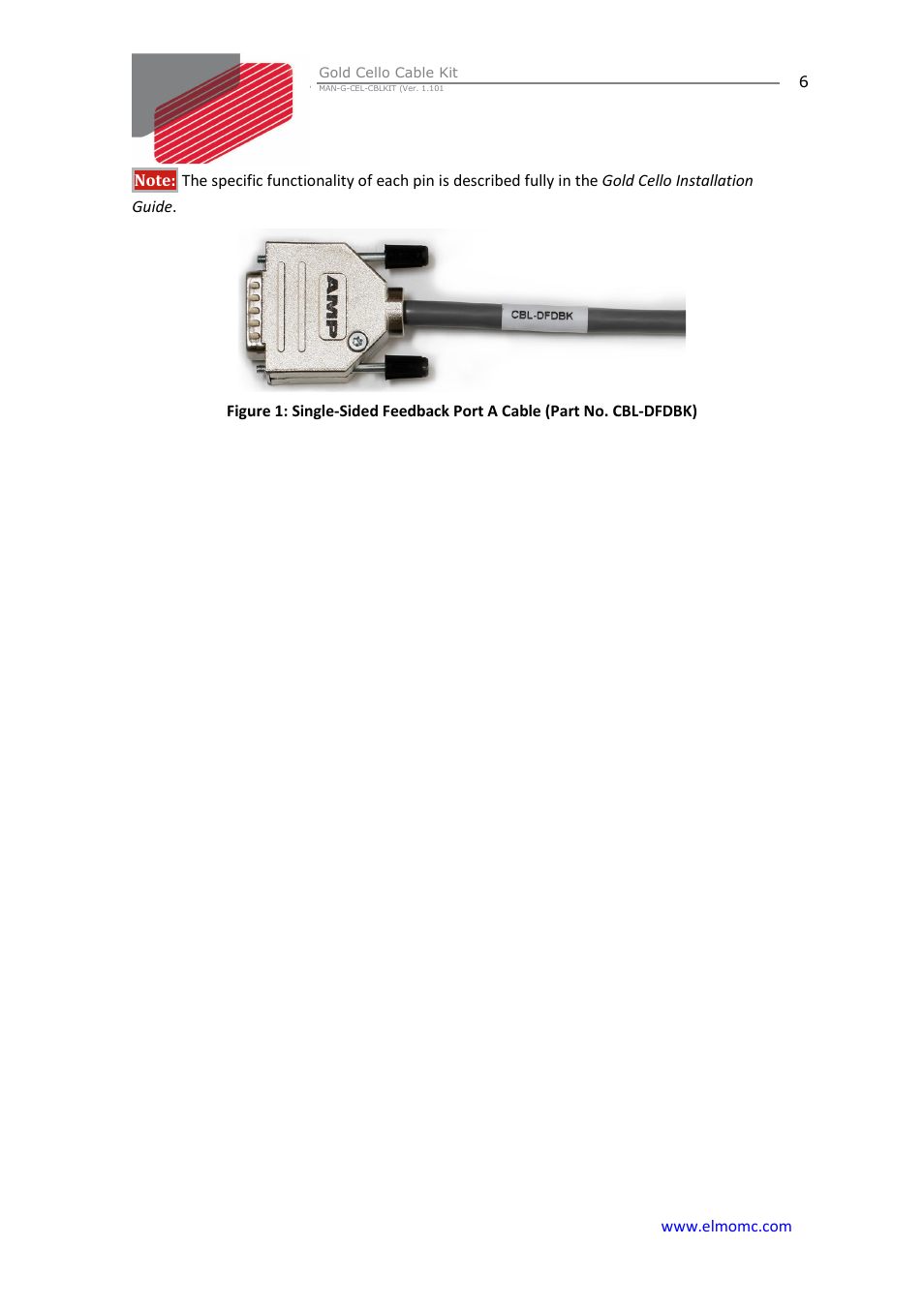 ElmoMC Gold Line Digital Servo Drives-Gold Cello Cable Kit User Manual | Page 6 / 15