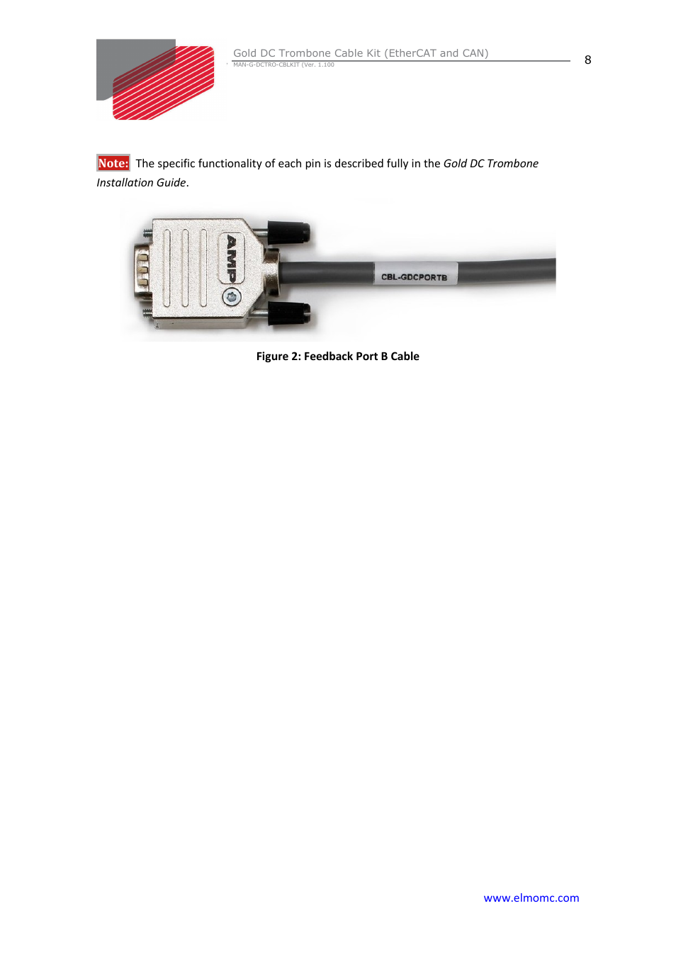 ElmoMC Gold Line Digital Servo Drives-Gold DC Trombone Cable Kit User Manual | Page 8 / 15