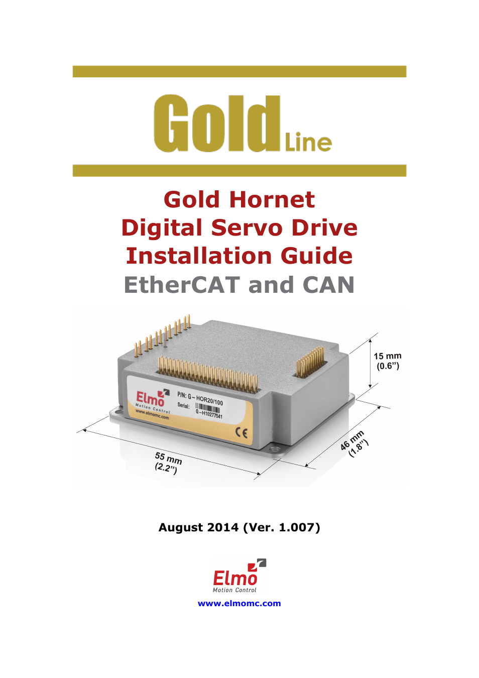 ElmoMC ExtrIQ Gold Line Servo Drives-Gold Hornet User Manual | 88 pages