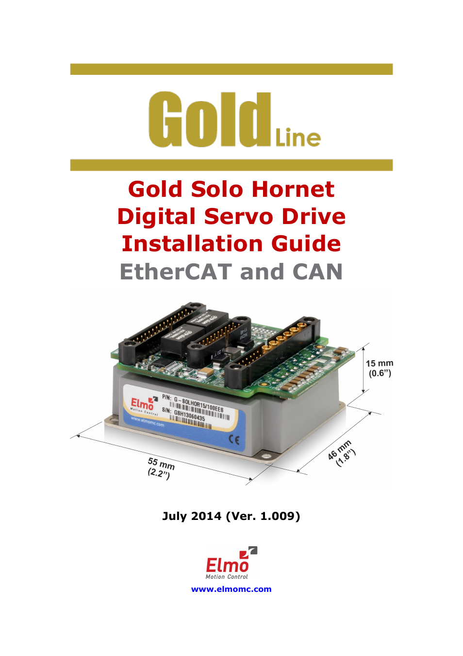 ElmoMC ExtrIQ Gold Line Servo Drives-Gold Solo Hornet User Manual | 90 pages