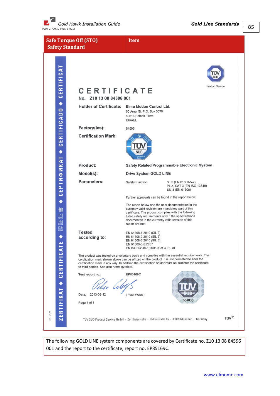 ElmoMC ExtrIQ Gold Line Servo Drives-Gold Hawk User Manual | Page 85 / 90