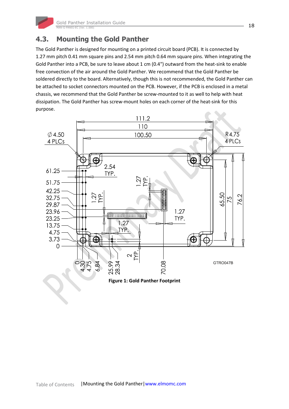 Mounting the gold panther | ElmoMC ExtrIQ Gold Line Servo Drives-Gold Panther User Manual | Page 18 / 64