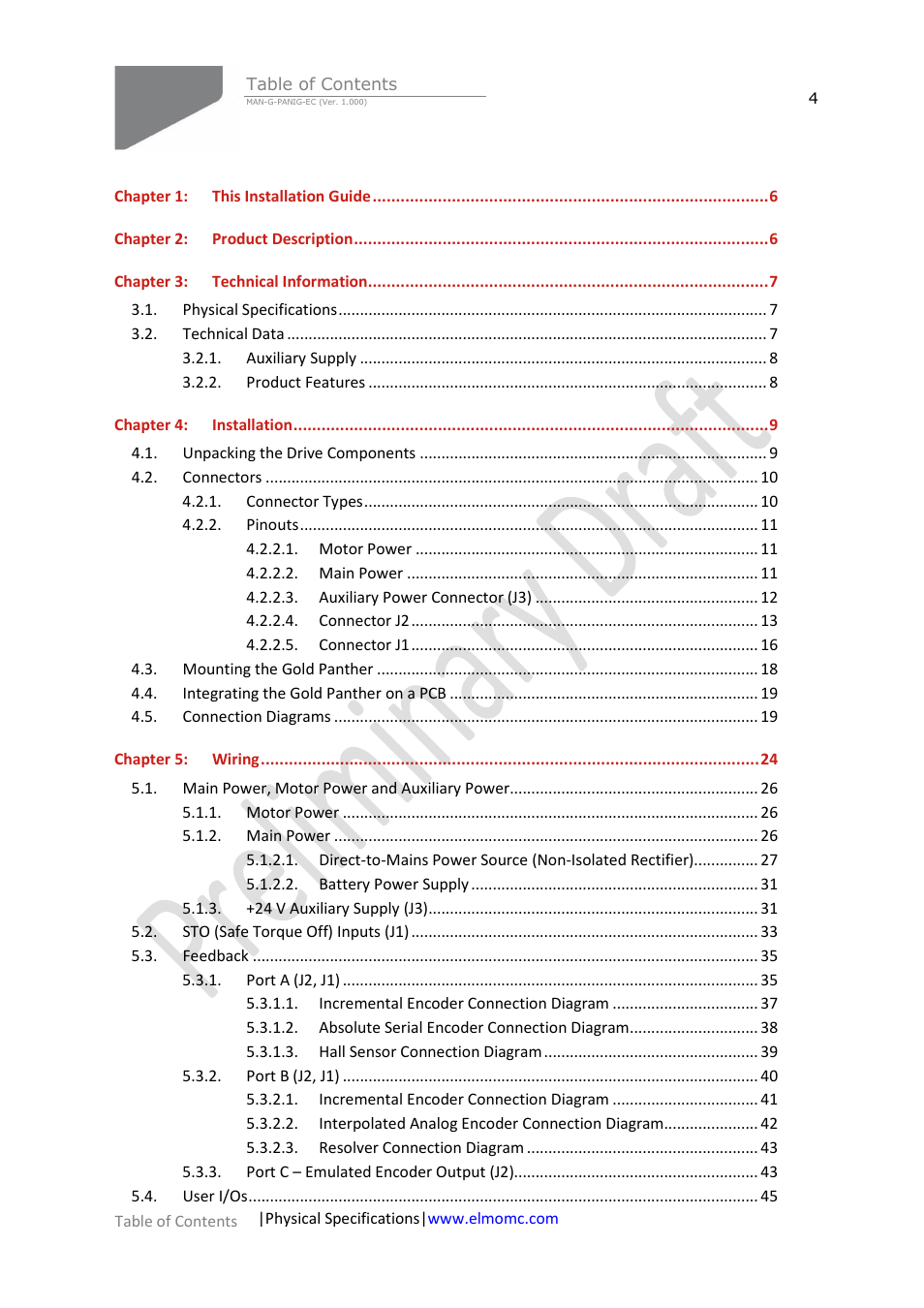 ElmoMC ExtrIQ Gold Line Servo Drives-Gold Panther User Manual | Page 4 / 64