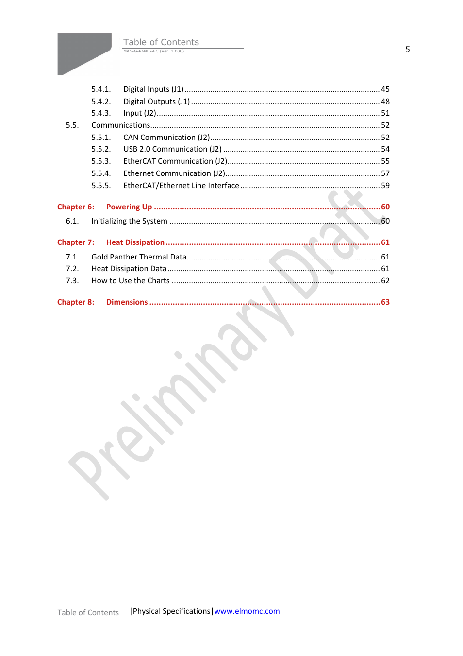 ElmoMC ExtrIQ Gold Line Servo Drives-Gold Panther User Manual | Page 5 / 64