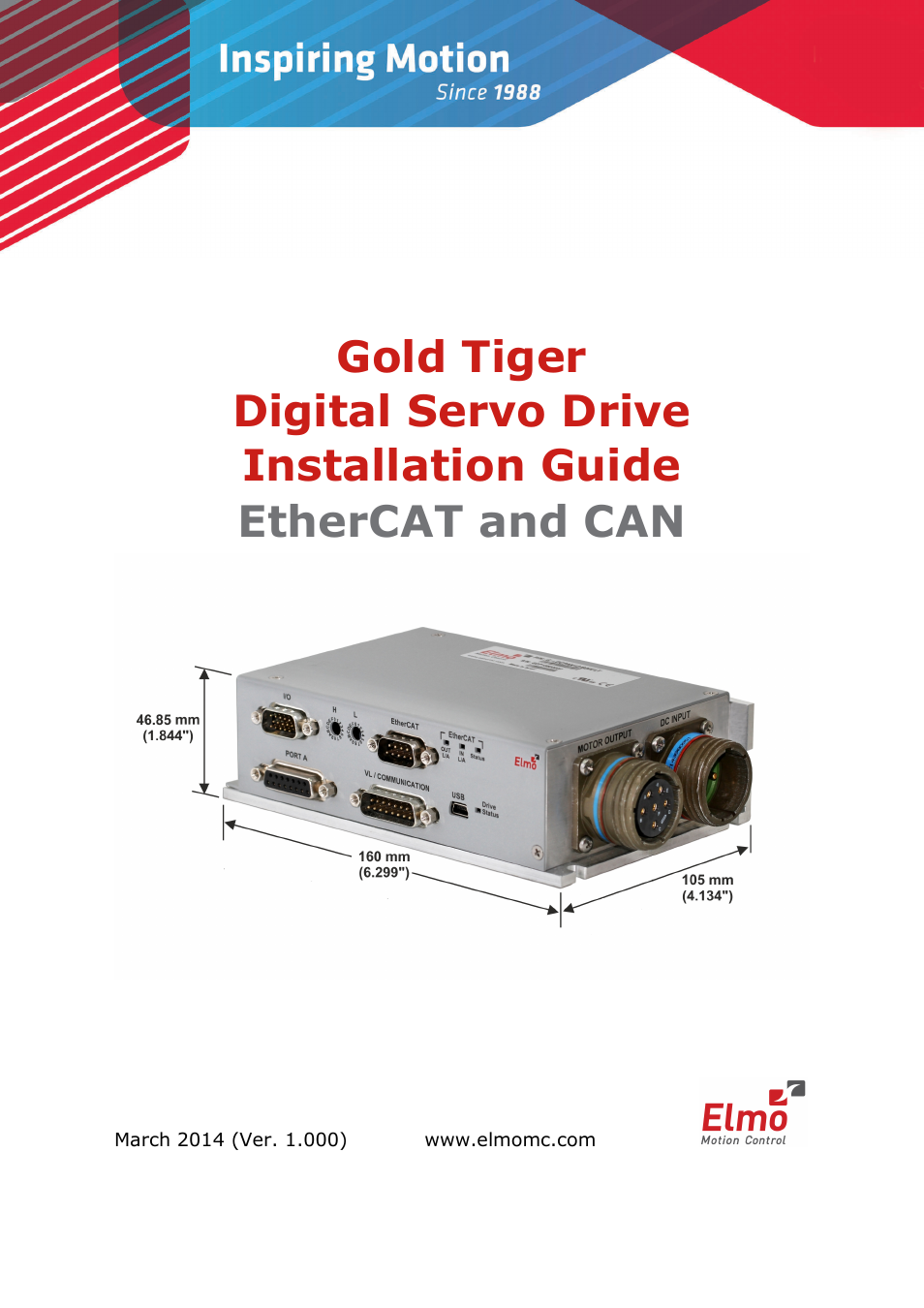 ElmoMC ExtrIQ Gold Line Servo Drives-Gold Tiger User Manual | 64 pages