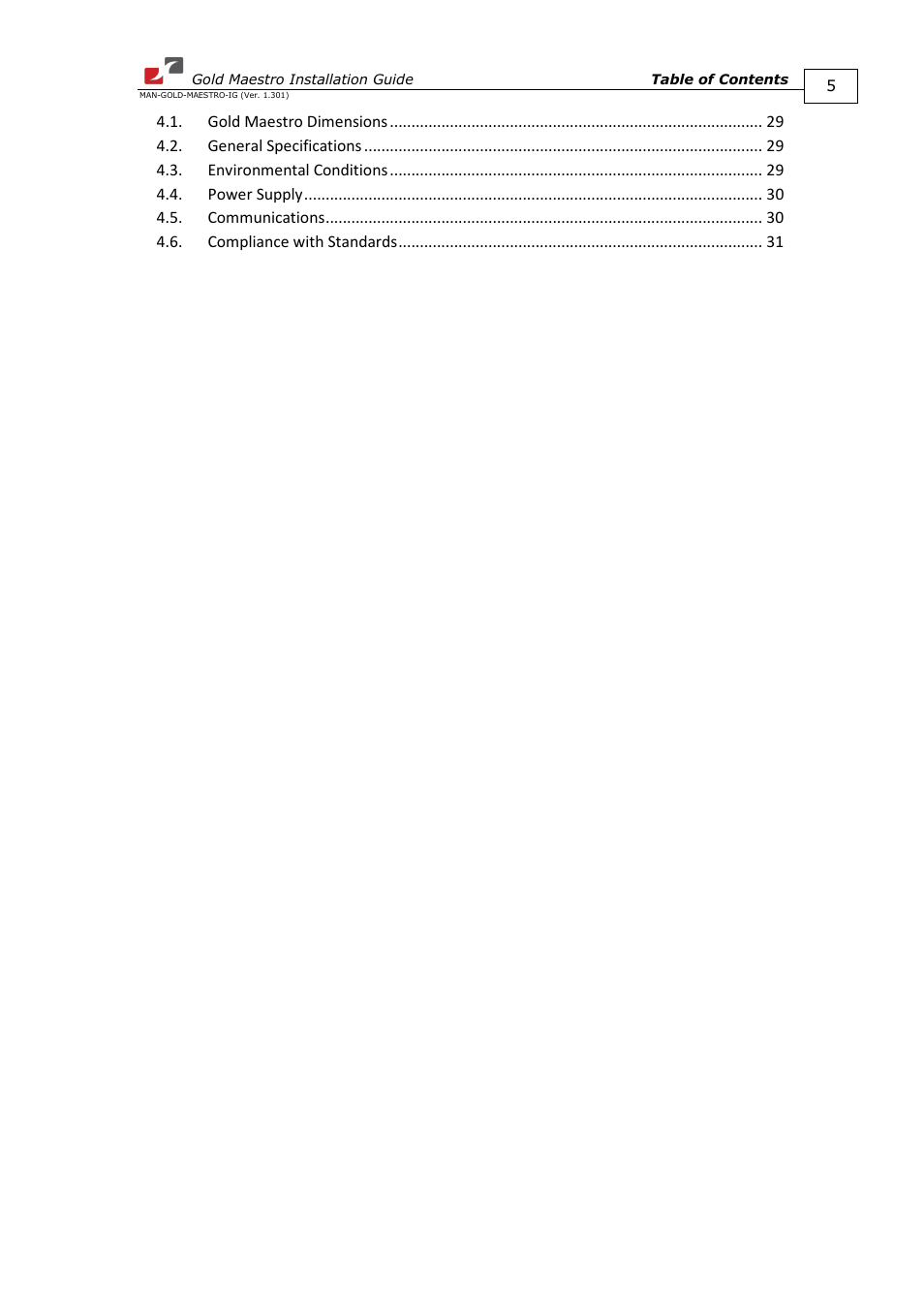 ElmoMC Multi-Axis Motion Controller-Gold Maestro User Manual | Page 5 / 32