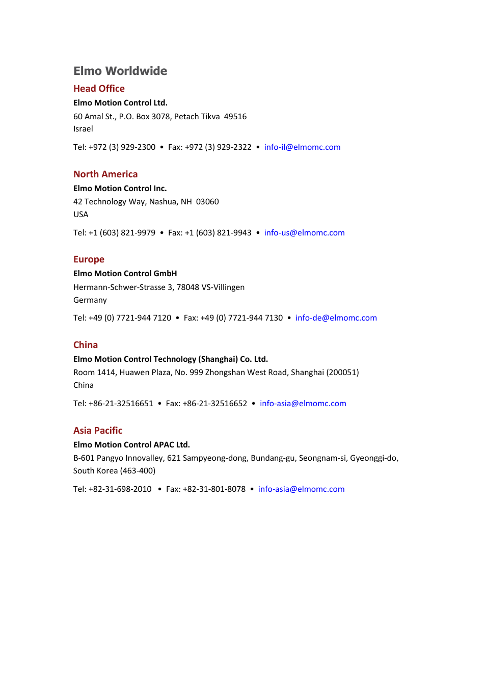 Elmo worldwide | ElmoMC SimplIQ Digital Servo Drives-Bell Installation Guide User Manual | Page 4 / 57