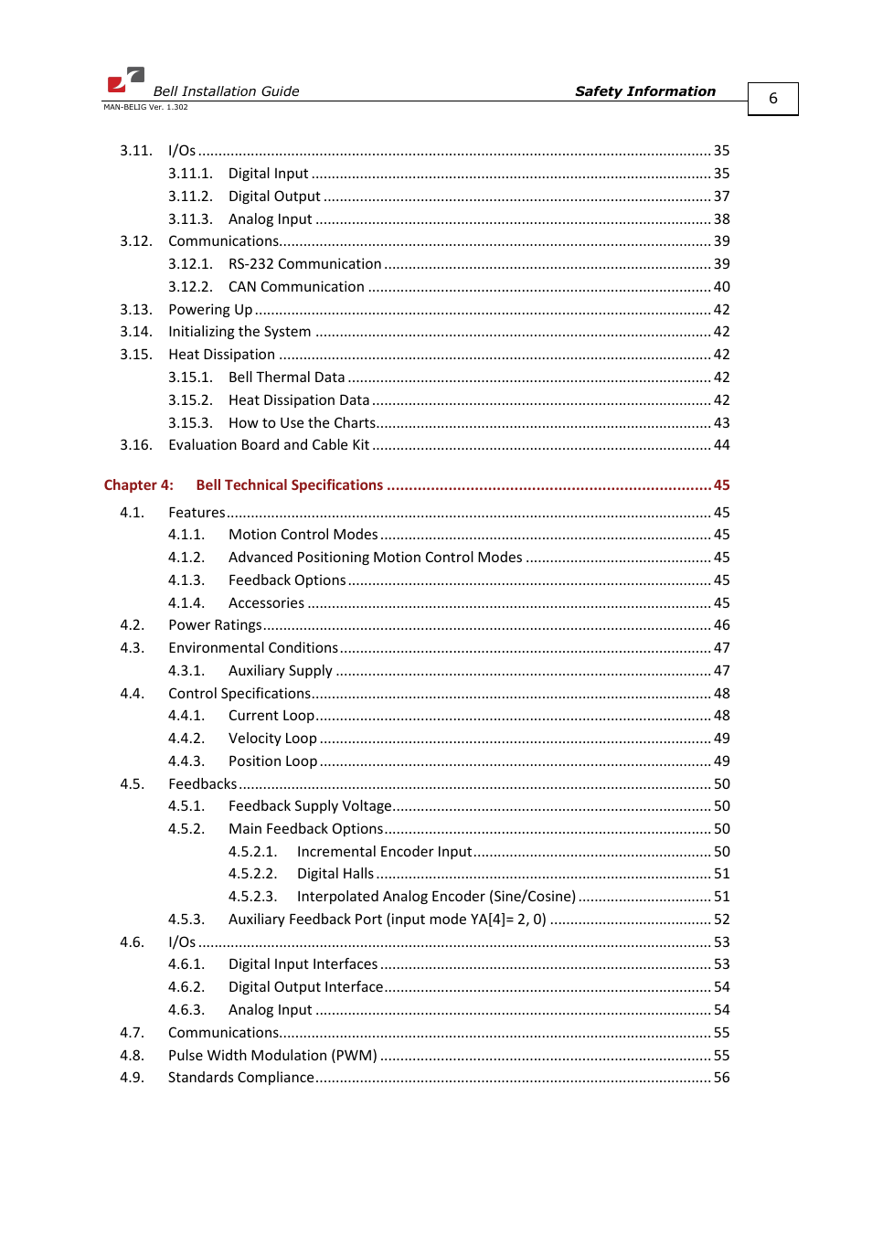 ElmoMC SimplIQ Digital Servo Drives-Bell Installation Guide User Manual | Page 6 / 57