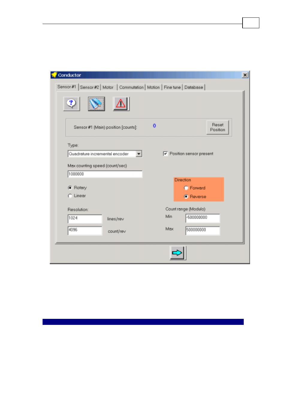 Setting up sensor #1, 1 setting up sensor #1 | ElmoMC SimplIQ Digital Servo Drives-Bell Getting Started User Manual | Page 26 / 94