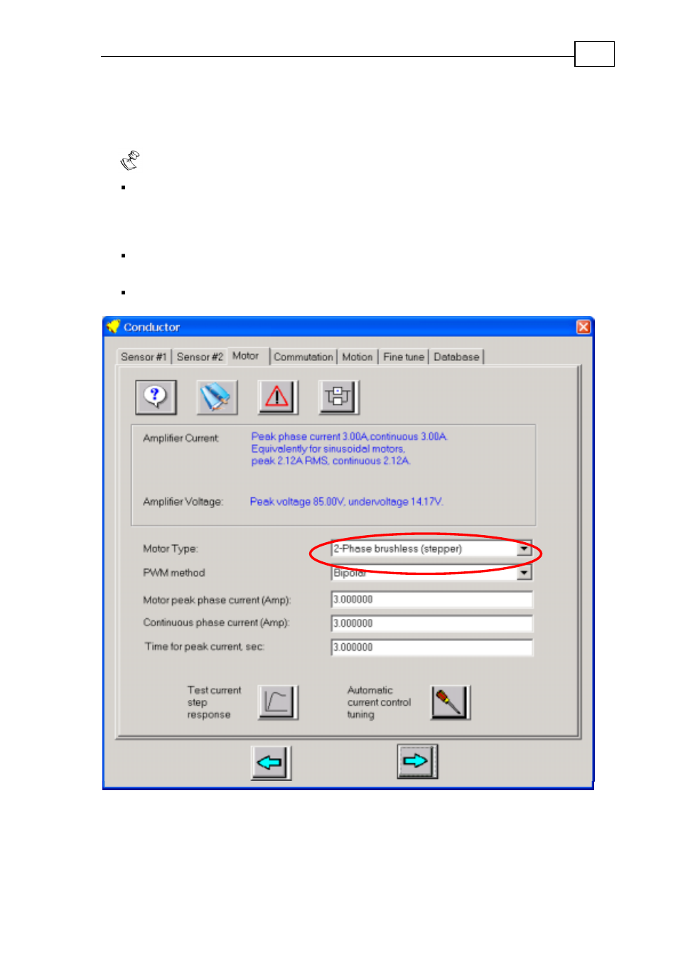 Selecting the motor type, 1 selecting the motor type | ElmoMC SimplIQ Digital Servo Drives-Bell Getting Started User Manual | Page 28 / 94