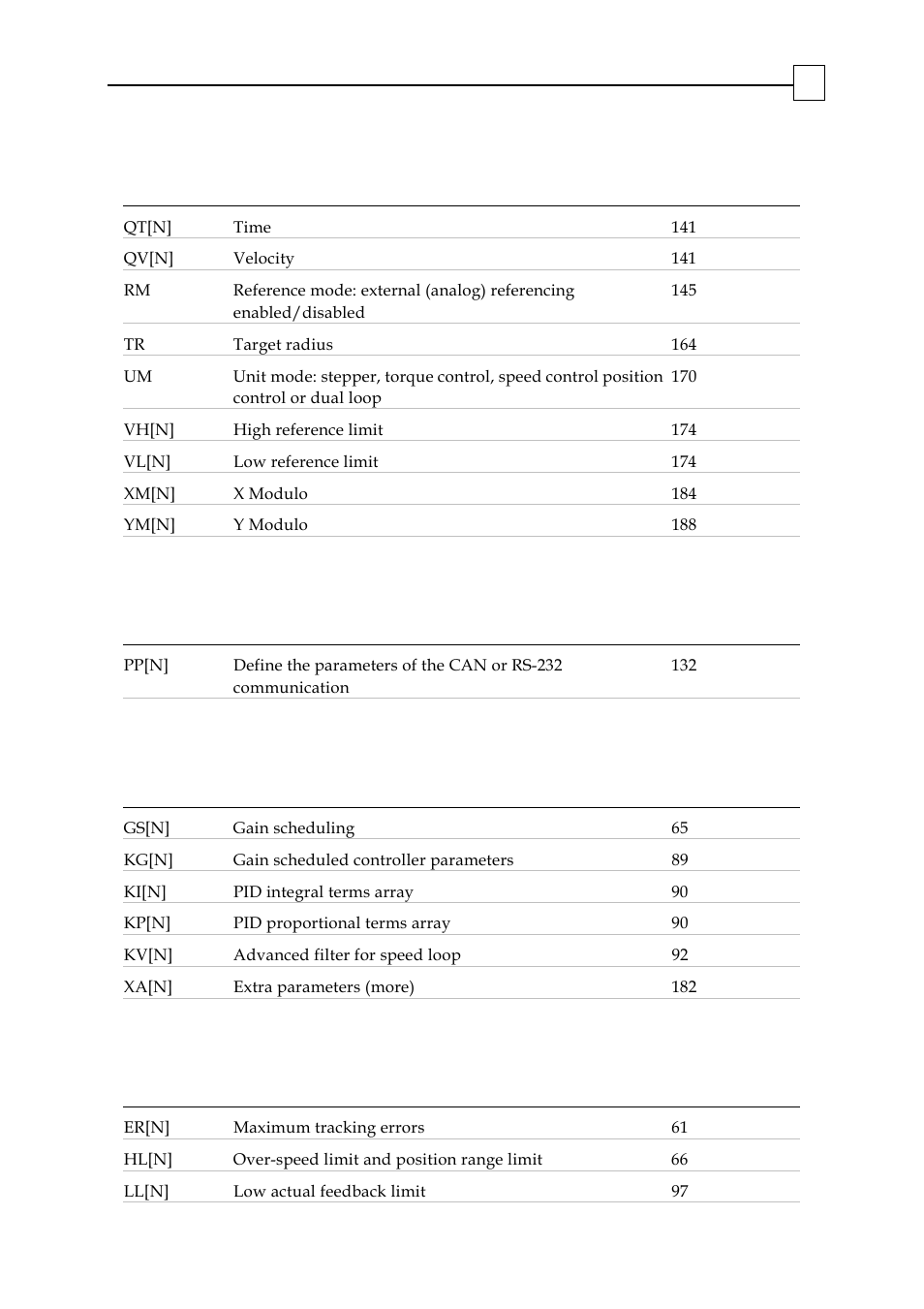 6 communication commands, 7 control filter commands, 8 protection commands | ElmoMC SimplIQ Digital Servo Drives-Bell Command Reference User Manual | Page 16 / 315