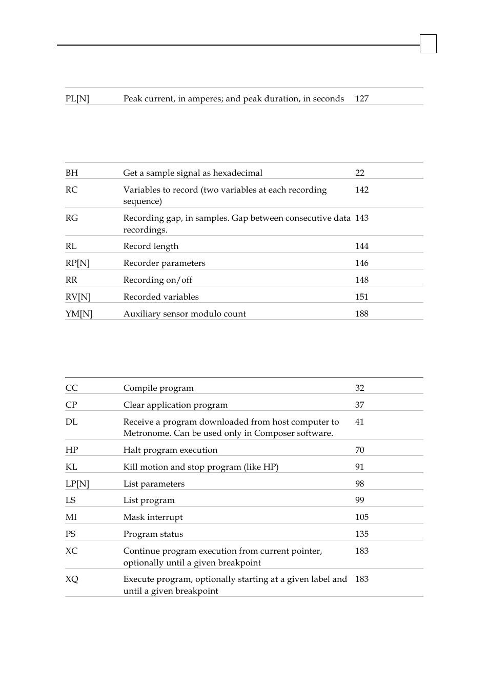 9 data recording commands, 10 user program commands | ElmoMC SimplIQ Digital Servo Drives-Bell Command Reference User Manual | Page 17 / 315