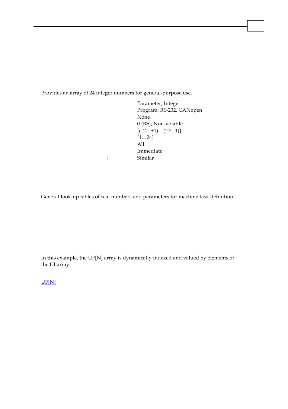 Ui[n] – user integer | ElmoMC SimplIQ Digital Servo Drives-Bell Command Reference User Manual | Page 177 / 315