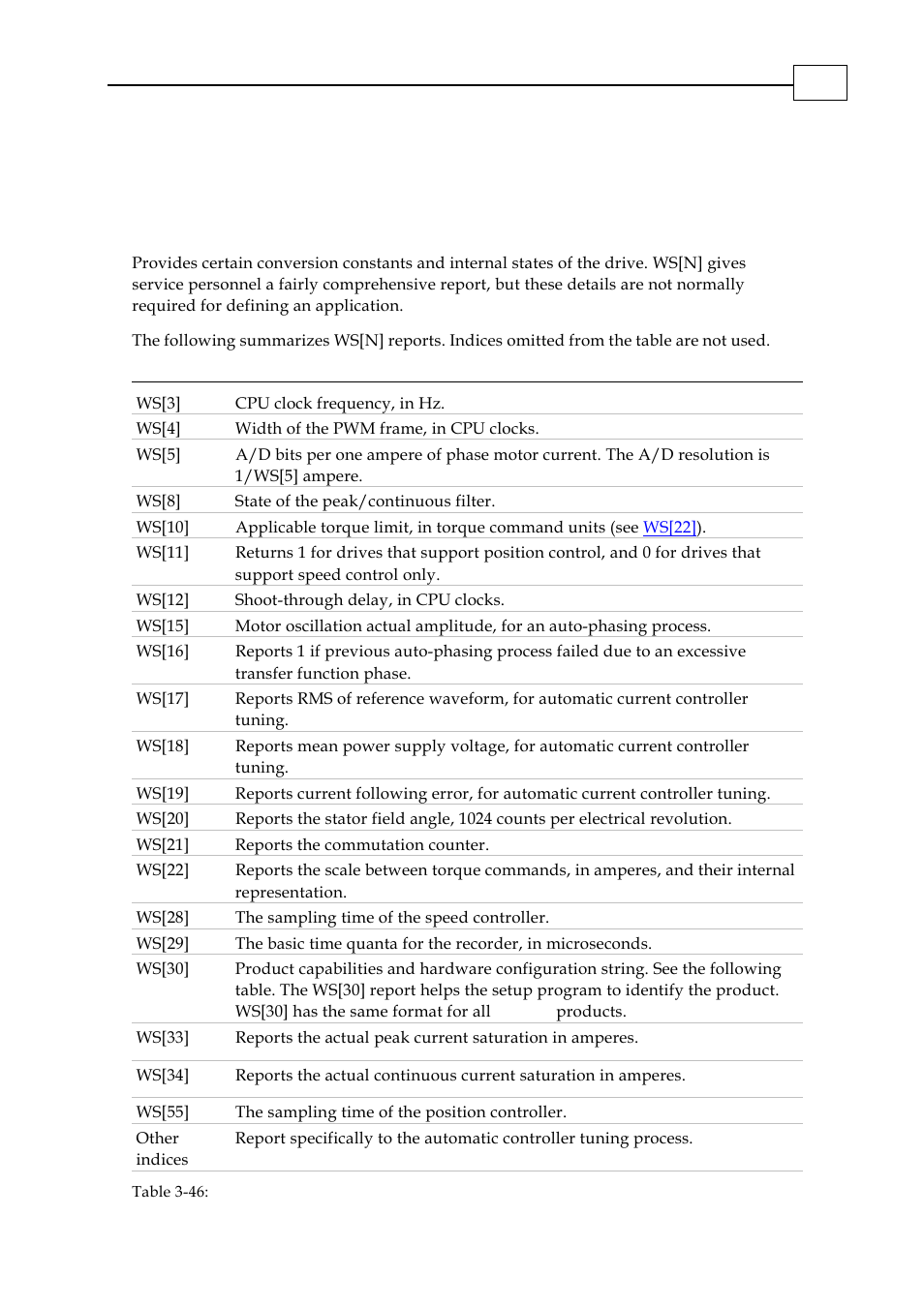 Ws[n] - miscellaneous reports | ElmoMC SimplIQ Digital Servo Drives-Bell Command Reference User Manual | Page 187 / 315