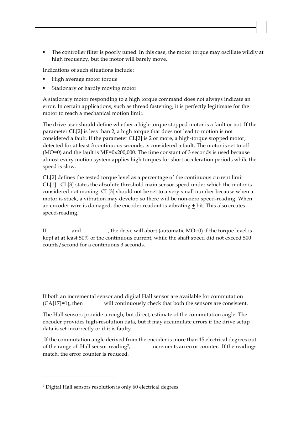 Commutation faults | ElmoMC SimplIQ Digital Servo Drives-Bell Command Reference User Manual | Page 235 / 315