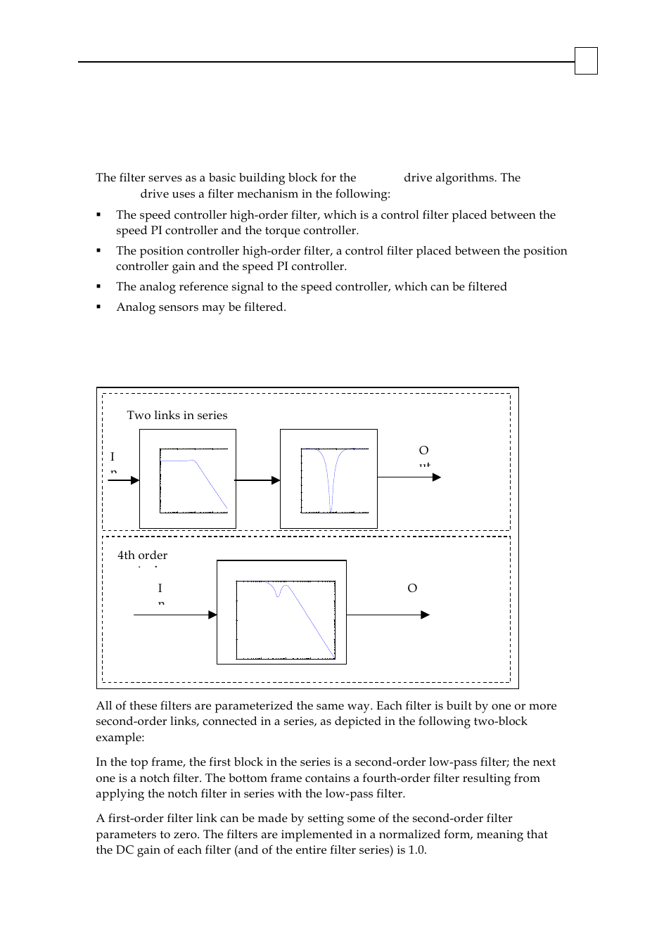 Filters, Chapter 7: filters, Simpliq | Drive algorithms. the | ElmoMC SimplIQ Digital Servo Drives-Bell Command Reference User Manual | Page 282 / 315
