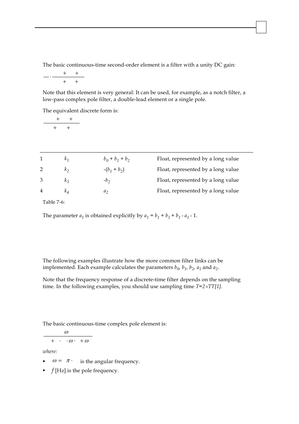 Link parameterization, Examples of filter implementation, 1 link parameterization | ElmoMC SimplIQ Digital Servo Drives-Bell Command Reference User Manual | Page 285 / 315