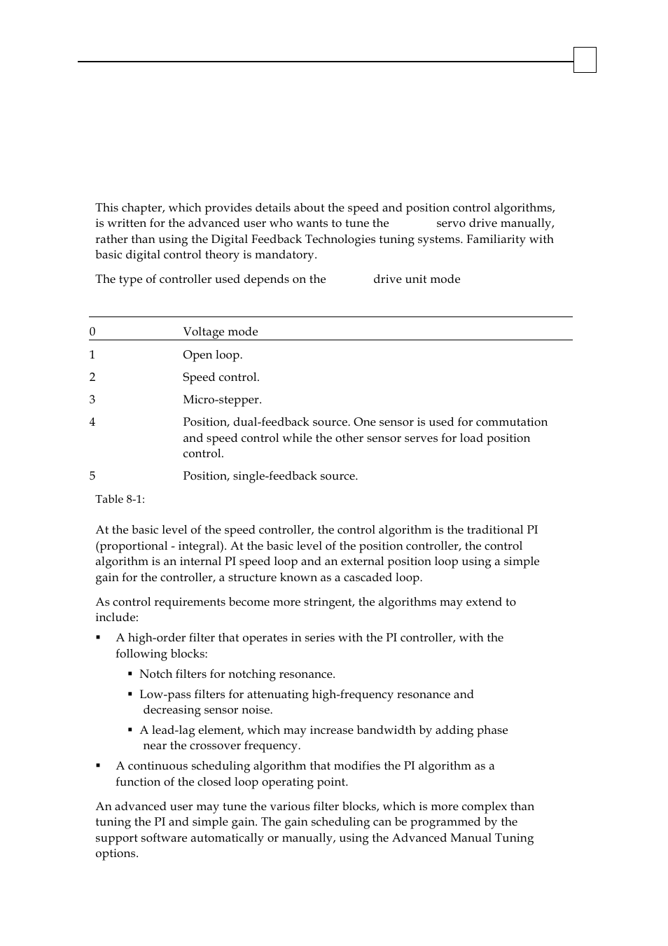 The position and speed controller, Chapter 8: the position and speed controller, Chapter 8:the position and speed controller | ElmoMC SimplIQ Digital Servo Drives-Bell Command Reference User Manual | Page 289 / 315
