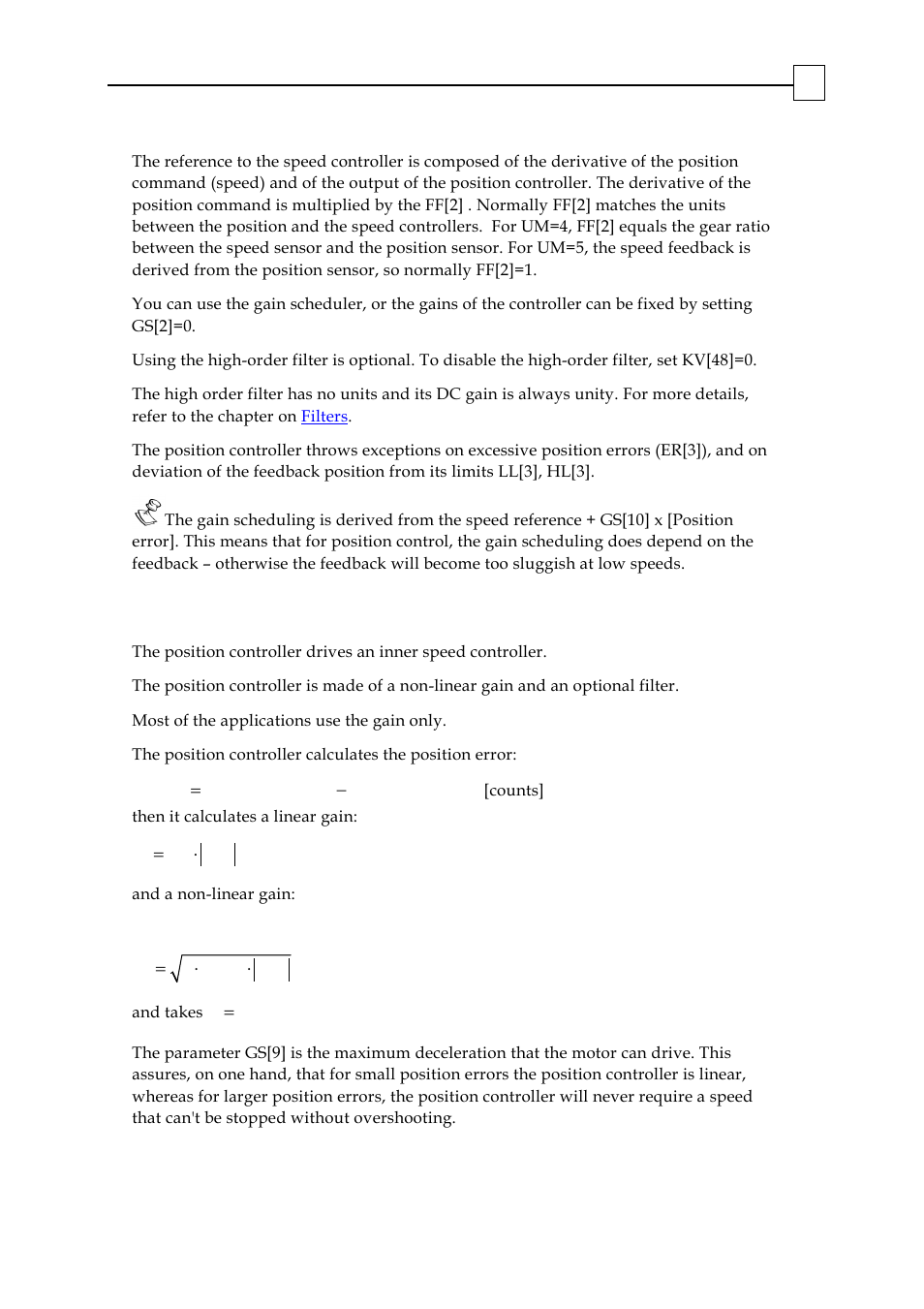Position controller parameters, 2 position controller parameters | ElmoMC SimplIQ Digital Servo Drives-Bell Command Reference User Manual | Page 295 / 315