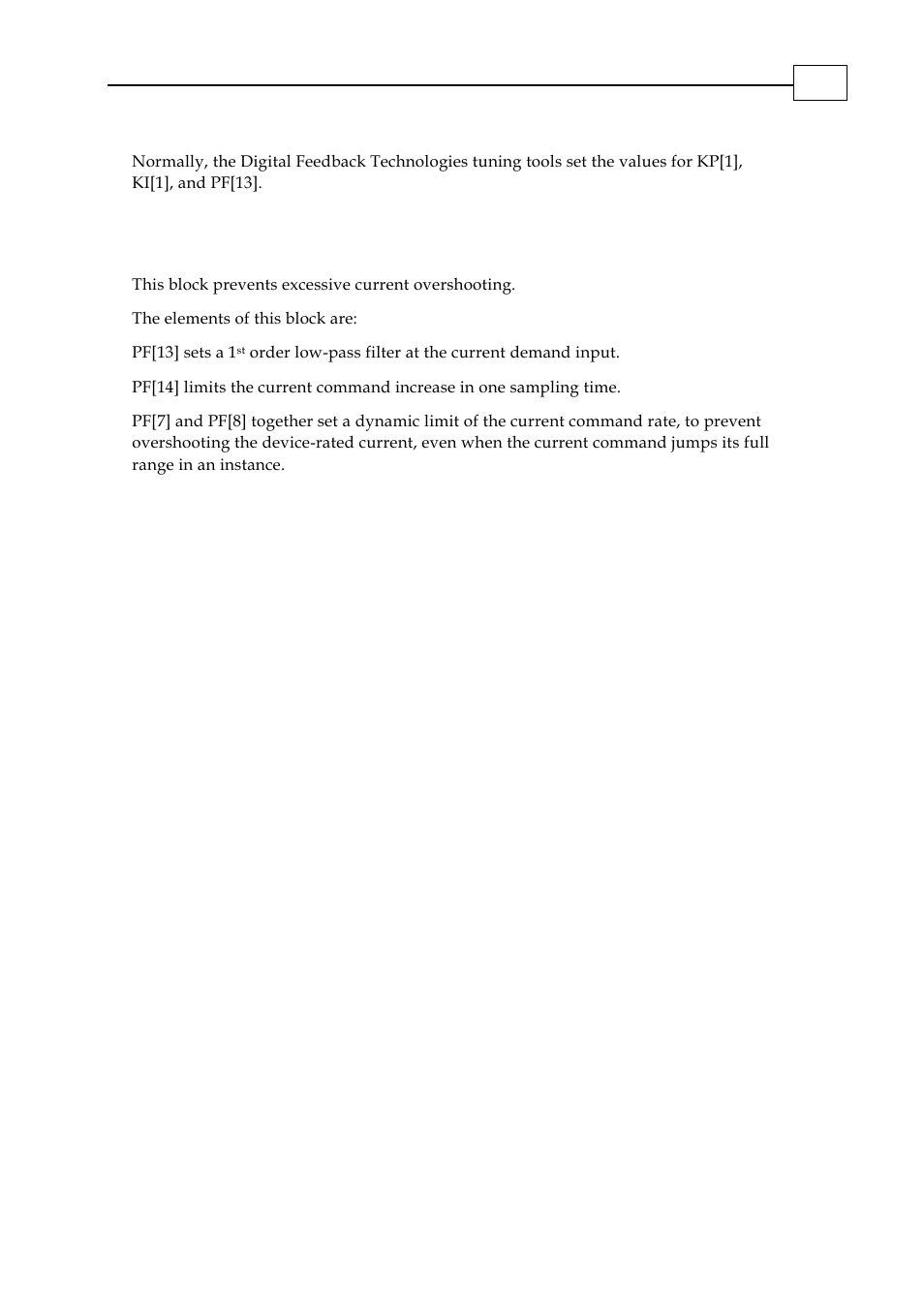 Pre-filter and limiter | ElmoMC SimplIQ Digital Servo Drives-Bell Command Reference User Manual | Page 302 / 315