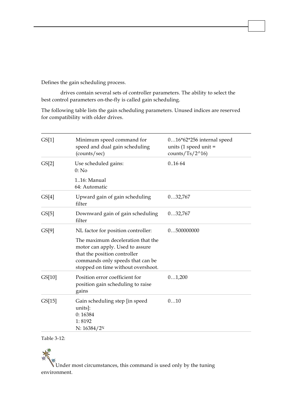 Gs[n] - gain scheduling, Simpliq | ElmoMC SimplIQ Digital Servo Drives-Bell Command Reference User Manual | Page 73 / 315