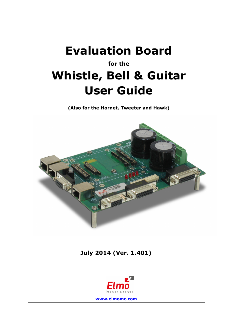 ElmoMC SimplIQ Digital Servo Drives-Guitar Evaluation Board User Guide User Manual | 93 pages