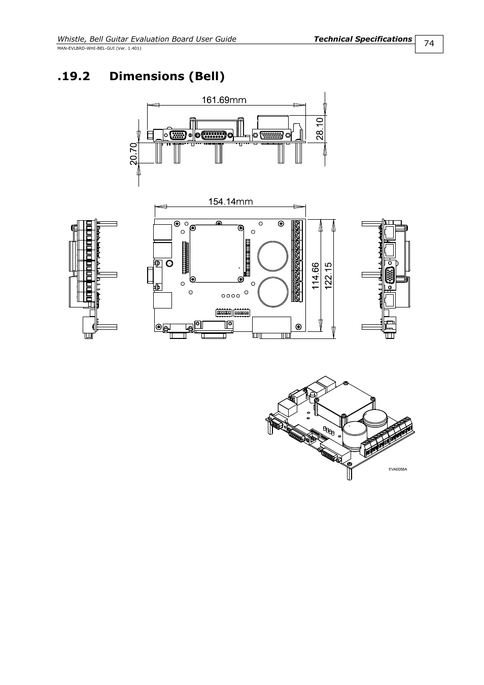 2 dimensions (bell), Dimensions (bell) | ElmoMC SimplIQ Digital Servo Drives-Guitar Evaluation Board User Guide User Manual | Page 74 / 93