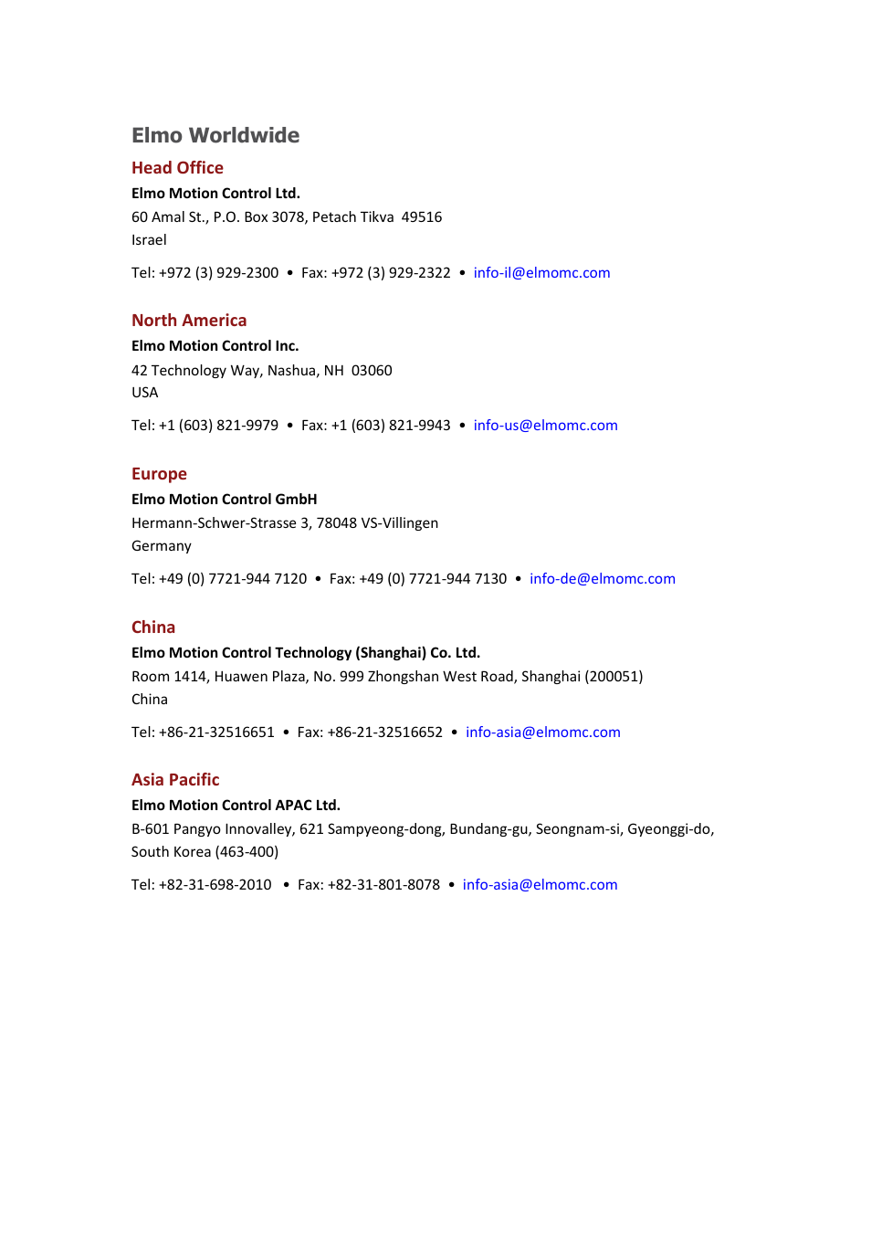 Elmo worldwide | ElmoMC SimplIQ Digital Servo Drives-Whistle Installation Guide User Manual | Page 4 / 71