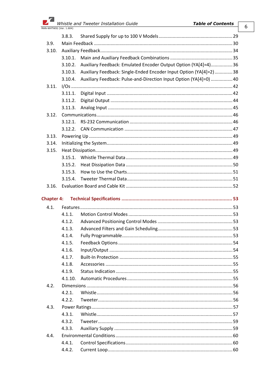 ElmoMC SimplIQ Digital Servo Drives-Whistle Installation Guide User Manual | Page 6 / 71