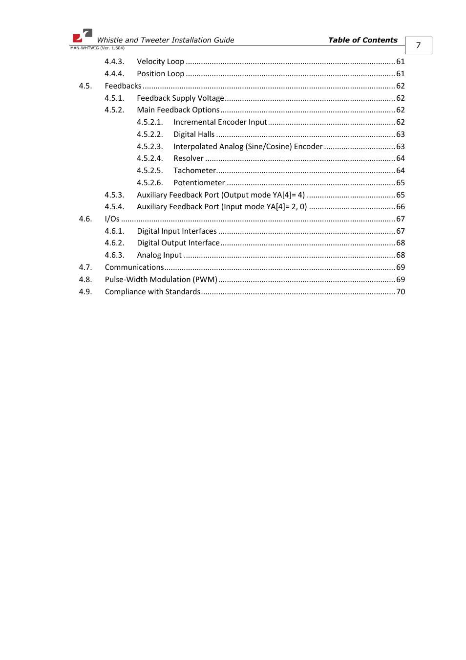 ElmoMC SimplIQ Digital Servo Drives-Whistle Installation Guide User Manual | Page 7 / 71