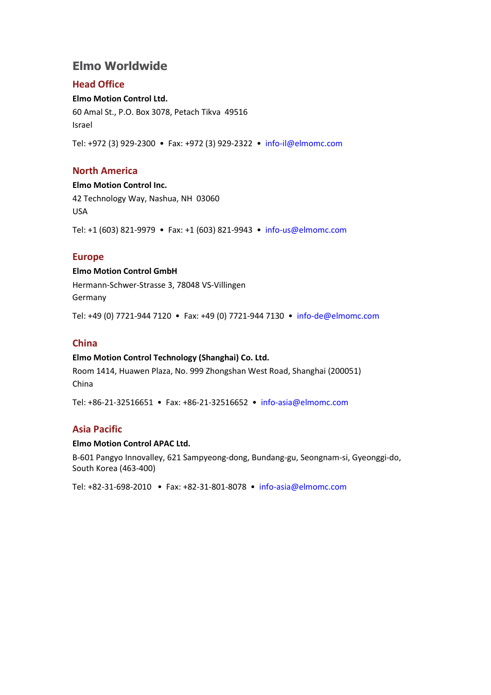 Elmo worldwide | ElmoMC SimplIQ Digital Servo Drives-Whistle DC Installation Guide User Manual | Page 3 / 75