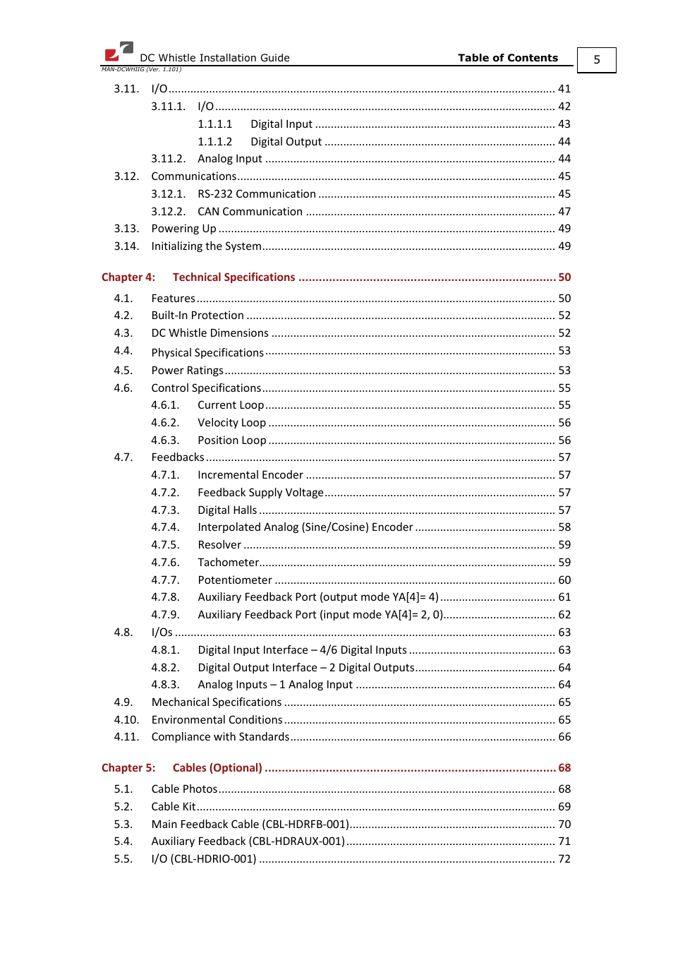 ElmoMC SimplIQ Digital Servo Drives-Whistle DC Installation Guide User Manual | Page 5 / 75