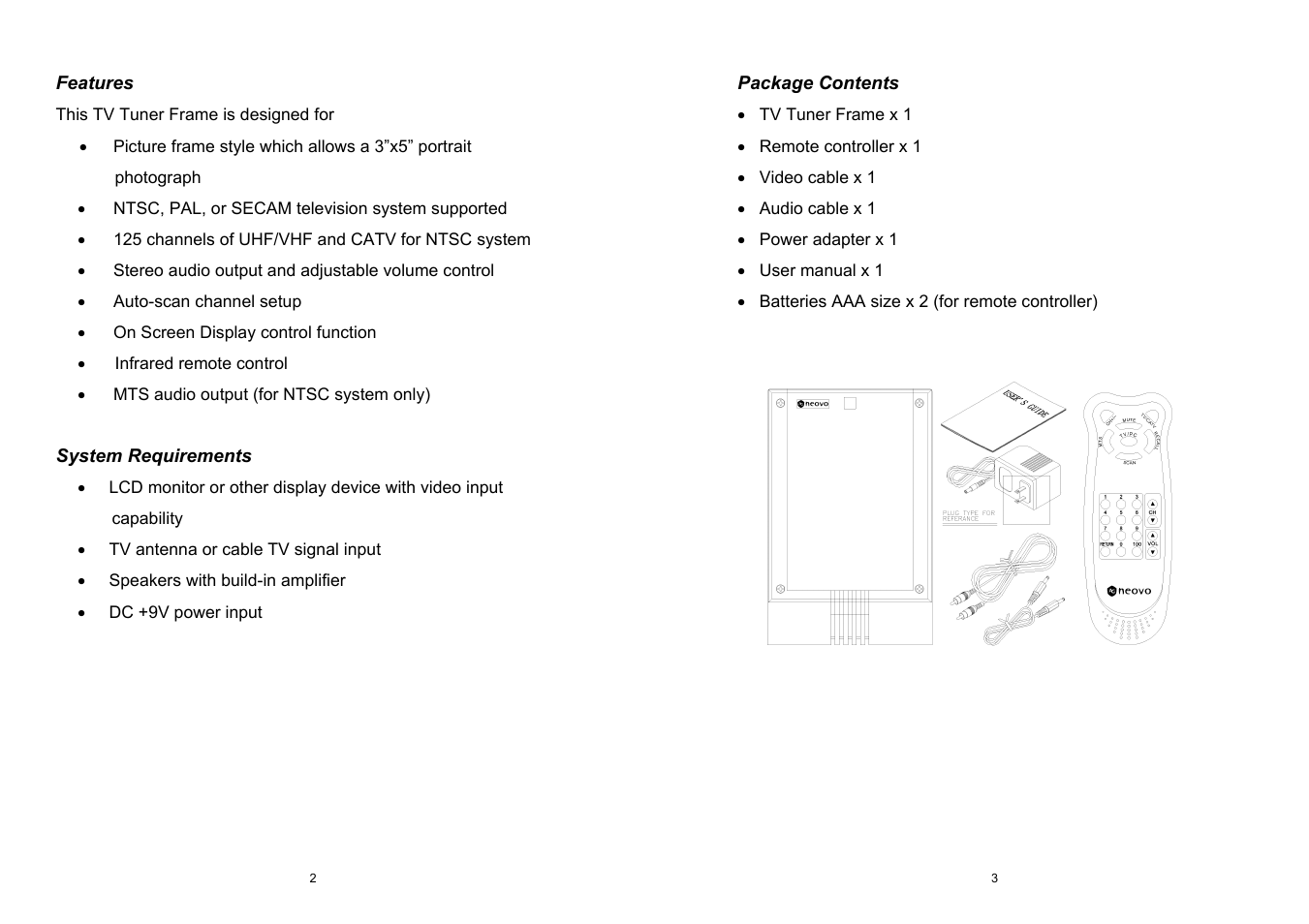 AG Neovo TV-01 User Manual | Page 2 / 5
