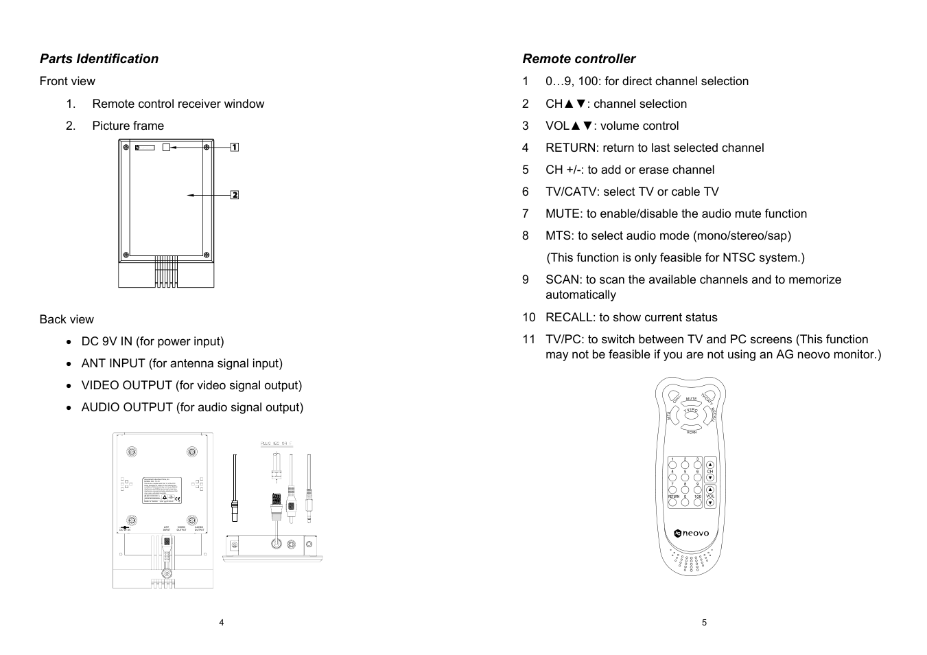 AG Neovo TV-01 User Manual | Page 3 / 5
