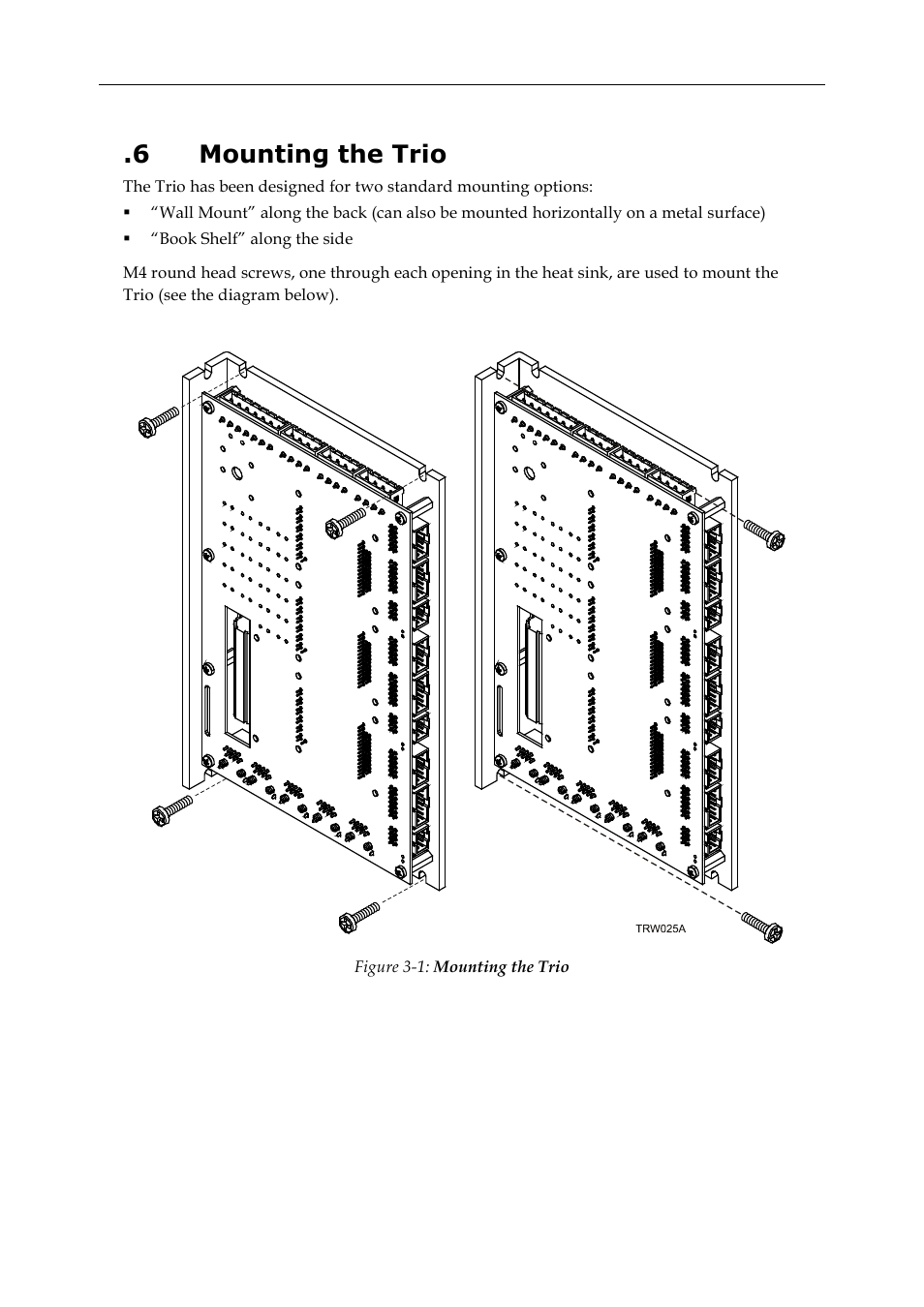 6 mounting the trio | ElmoMC SimplIQ Digital Servo Drives-Whi-Trio Installation Guide User Manual | Page 15 / 62