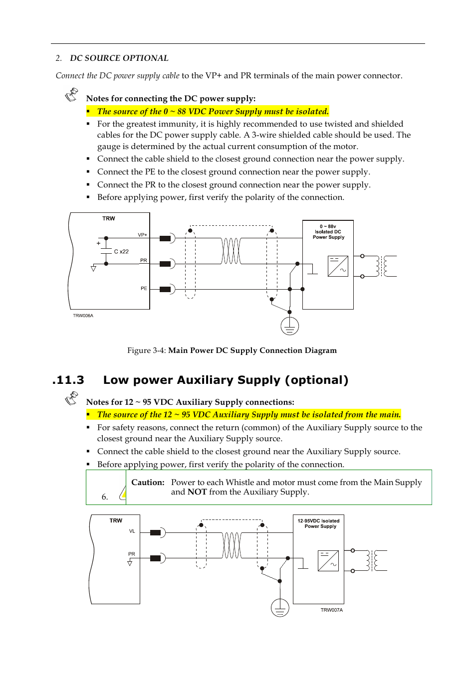 3 low power auxiliary supply (optional) | ElmoMC SimplIQ Digital Servo Drives-Whi-Trio Installation Guide User Manual | Page 23 / 62