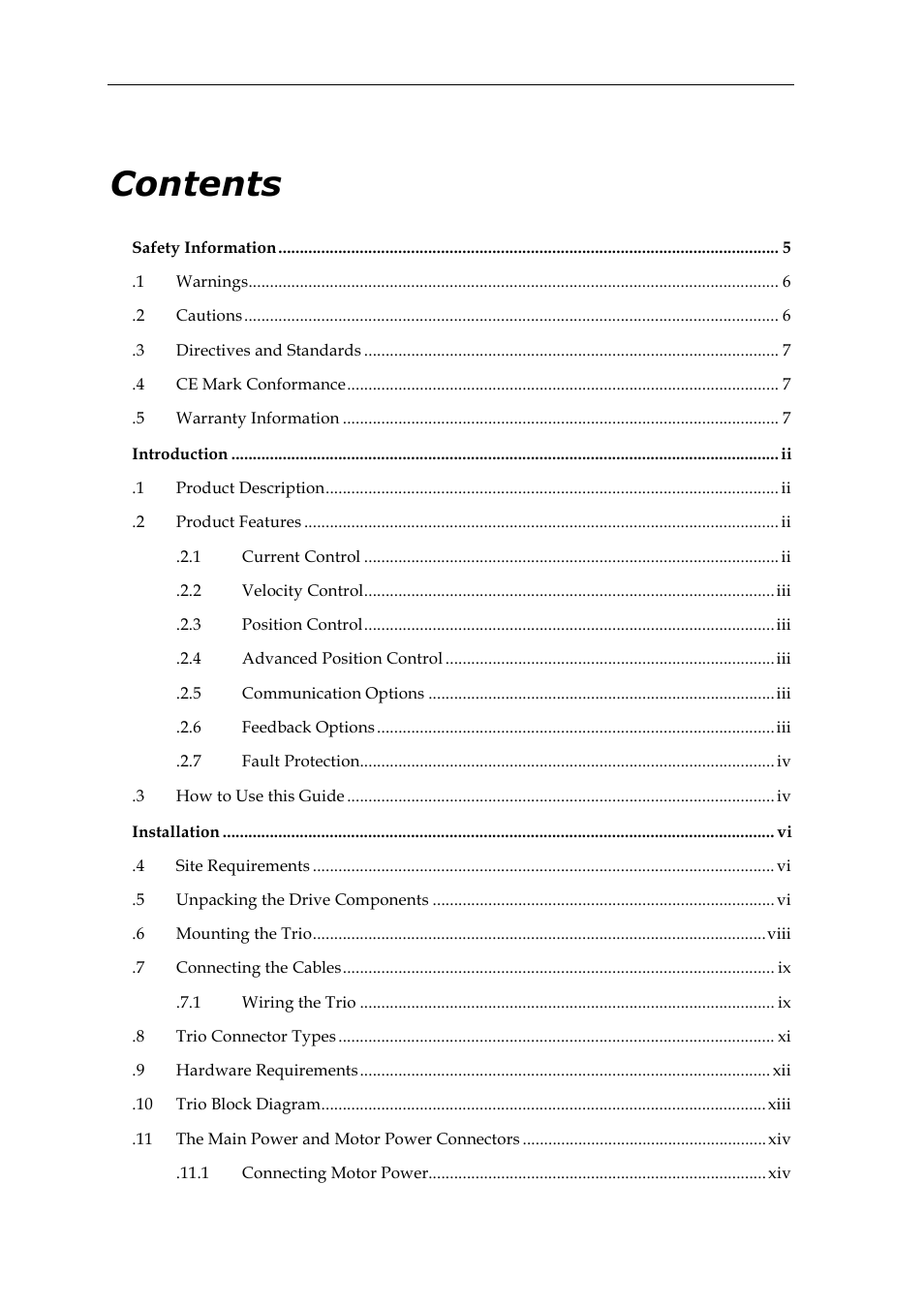 ElmoMC SimplIQ Digital Servo Drives-Whi-Trio Installation Guide User Manual | Page 3 / 62