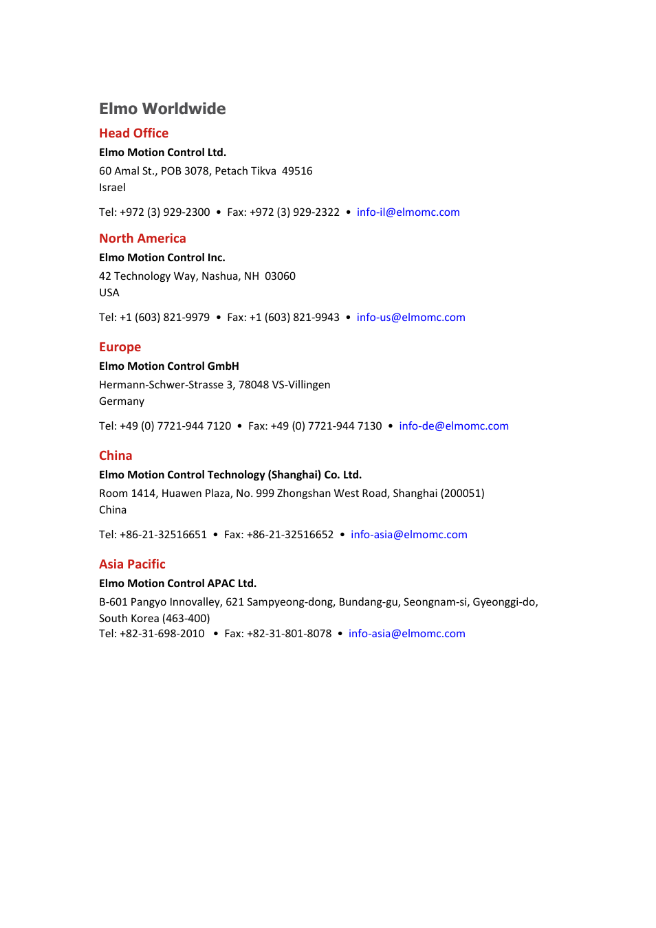 Elmo worldwide | ElmoMC SimplIQ Digital Servo Drives-Cello Installation Guide User Manual | Page 4 / 72