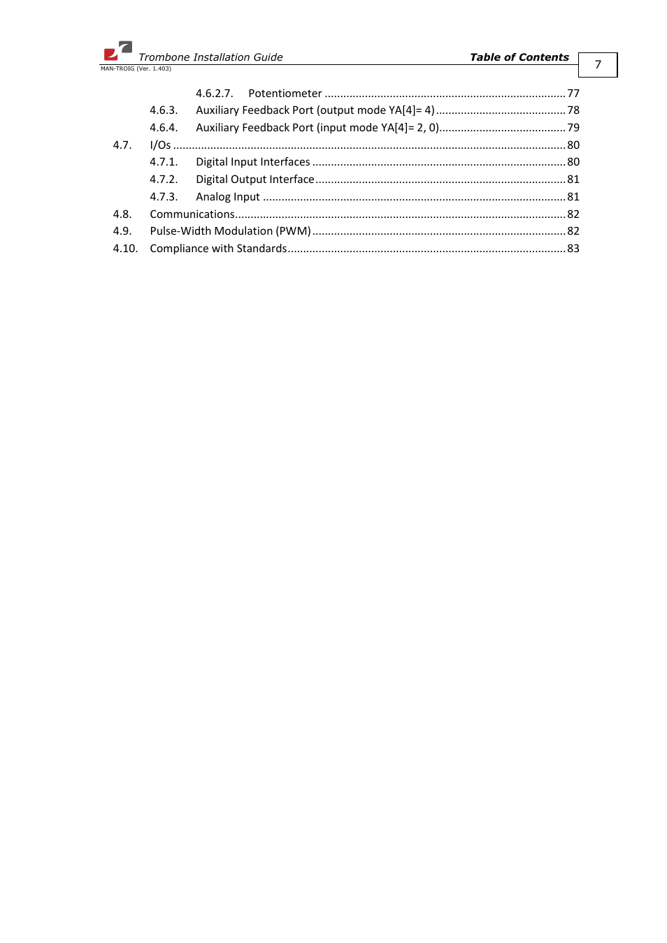 ElmoMC SimplIQ Digital Servo Drives-Trombone Installation Guide User Manual | Page 7 / 84