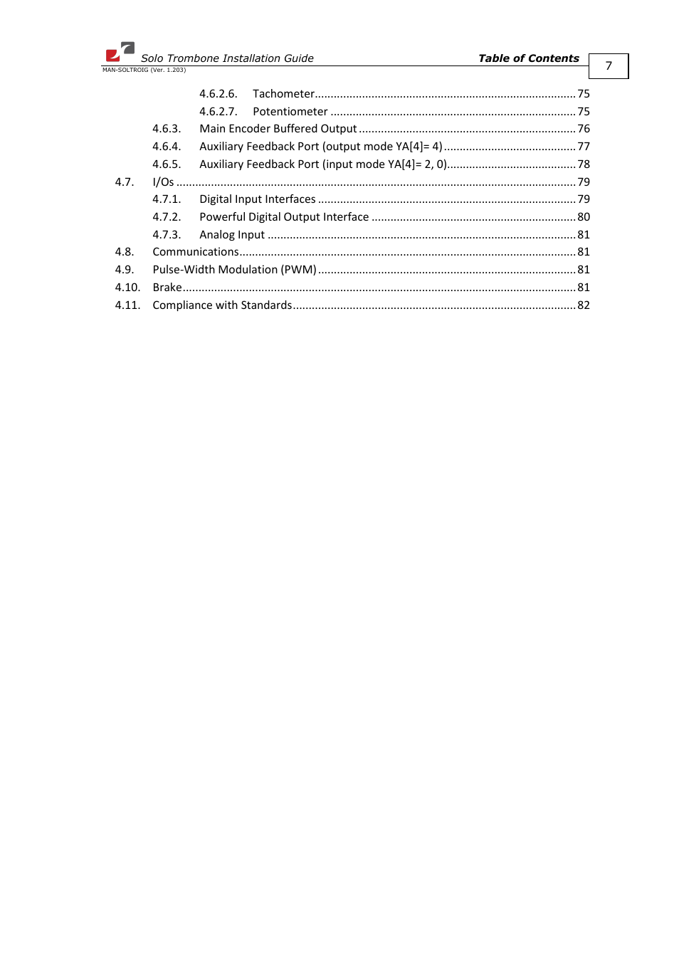 ElmoMC SimplIQ Digital Servo Drives-Solo Trombone Installation Guide User Manual | Page 7 / 83