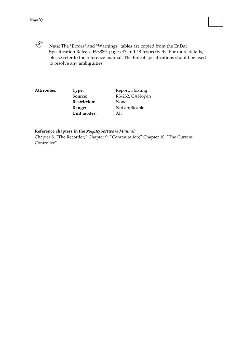 ElmoMC SimplIQ Command Reference User Manual | Page 172 / 188