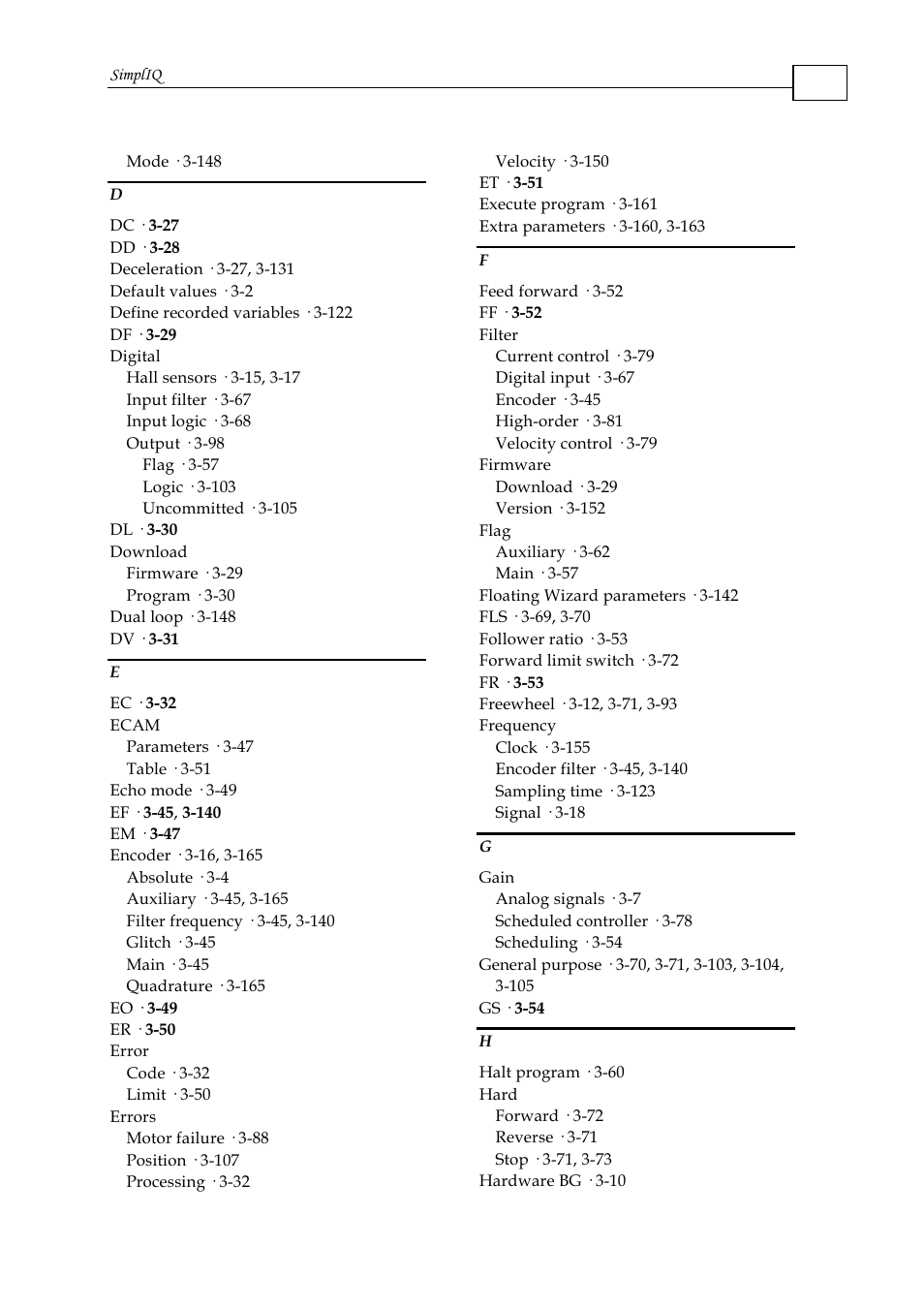 ElmoMC SimplIQ Command Reference User Manual | Page 184 / 188
