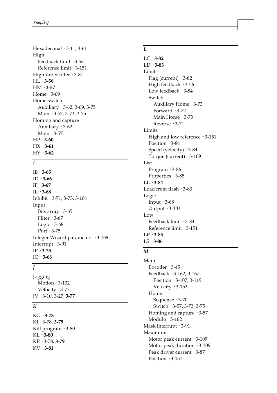 ElmoMC SimplIQ Command Reference User Manual | Page 185 / 188