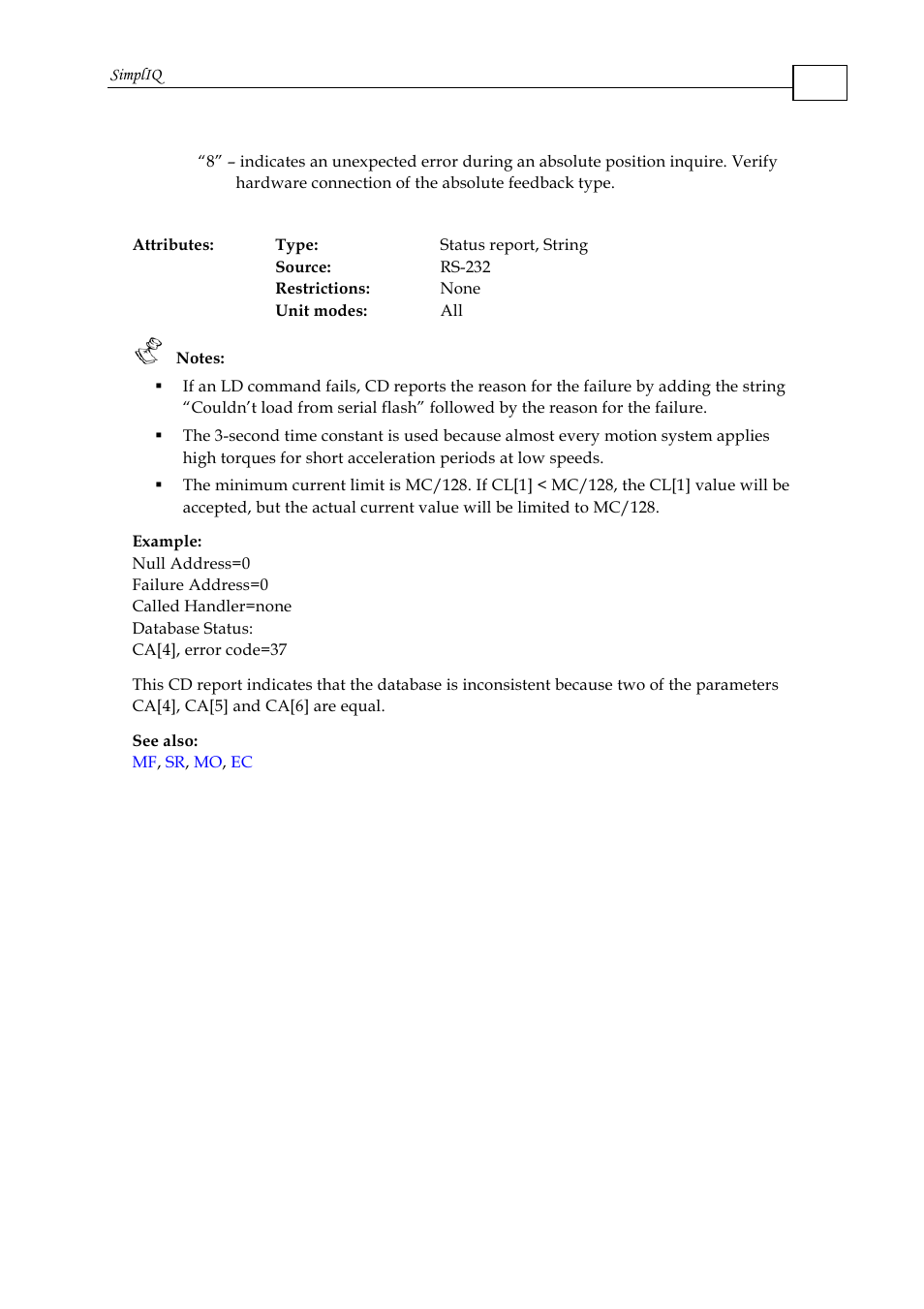 ElmoMC SimplIQ Command Reference User Manual | Page 36 / 188