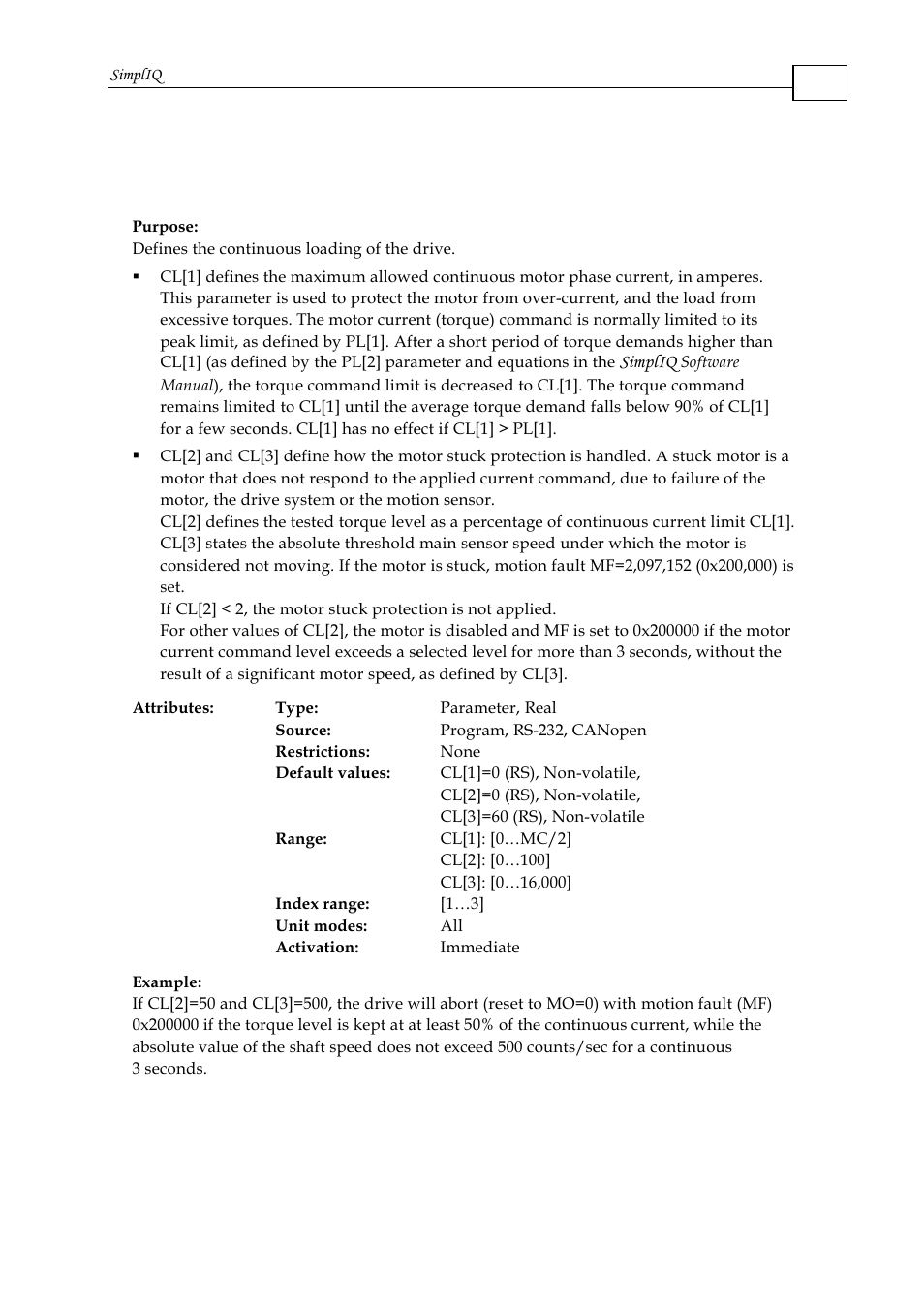 Simpliq | ElmoMC SimplIQ Command Reference User Manual | Page 37 / 188