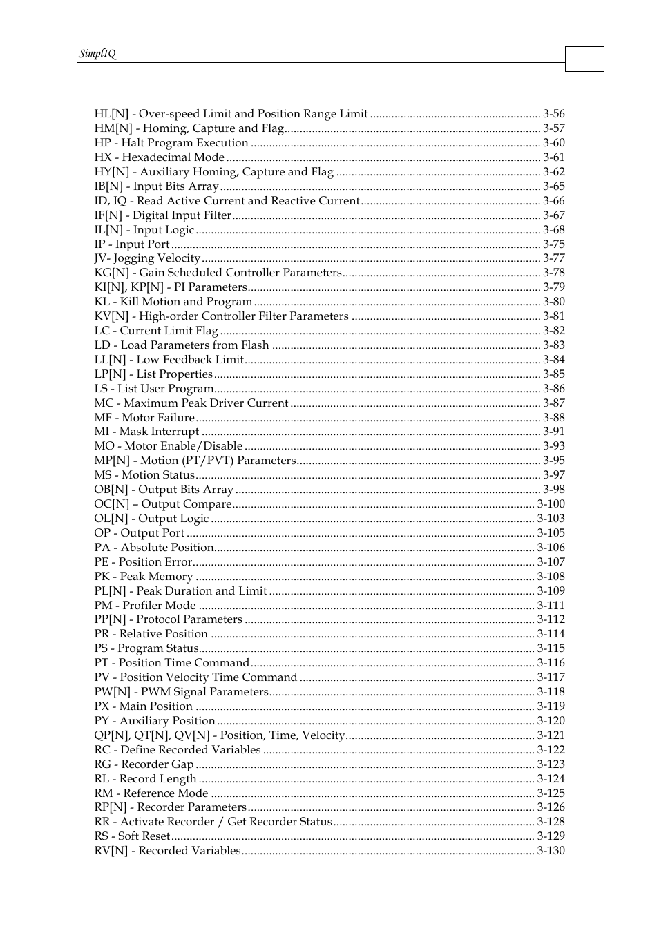 ElmoMC SimplIQ Command Reference User Manual | Page 4 / 188