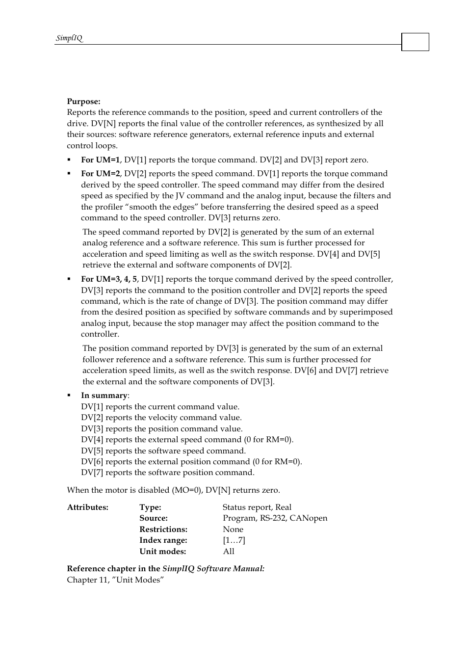 Dv[n] - reference desired value | ElmoMC SimplIQ Command Reference User Manual | Page 44 / 188
