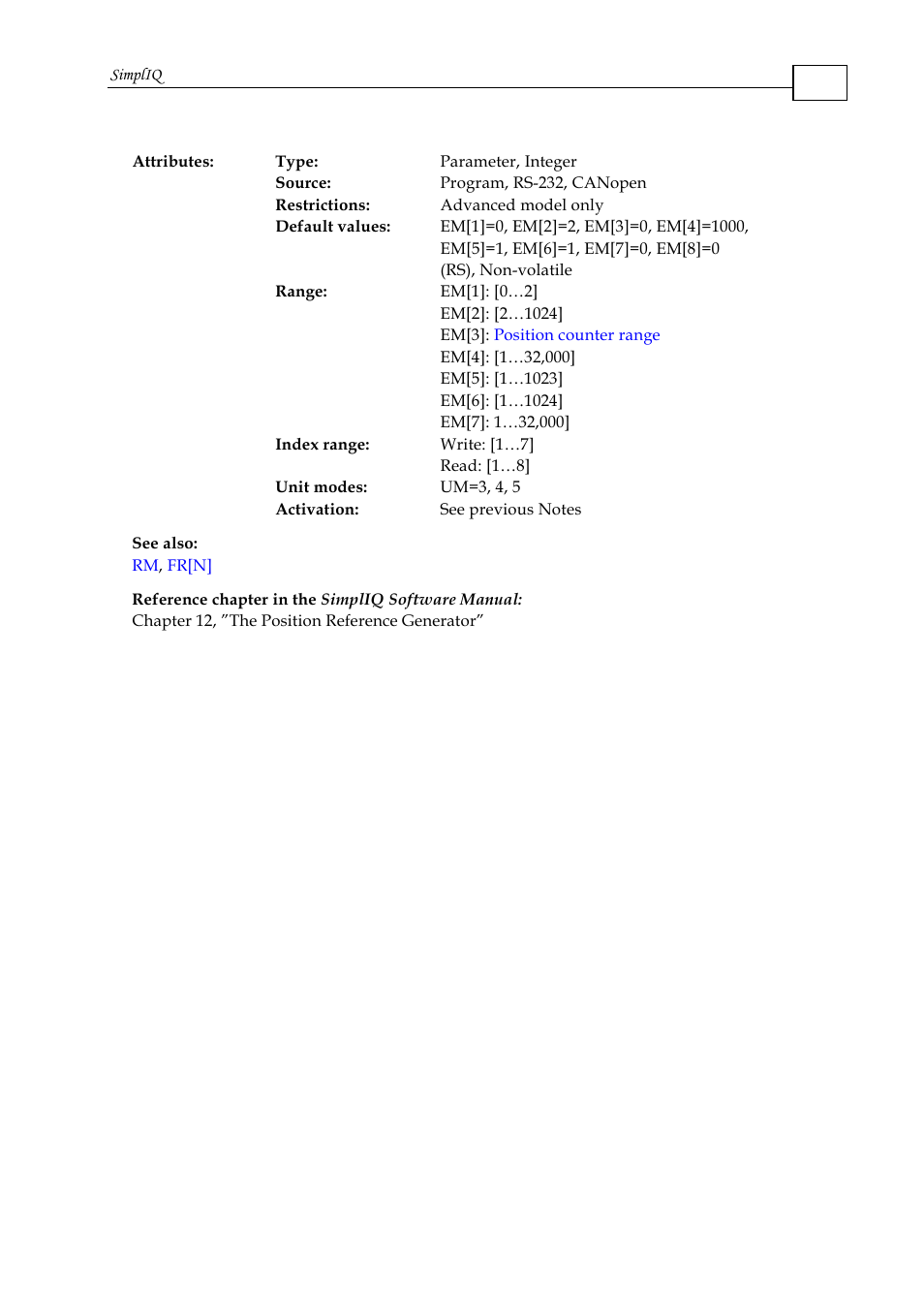 ElmoMC SimplIQ Command Reference User Manual | Page 61 / 188